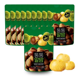 통통알밤 70g 10봉 군밤 밤100%