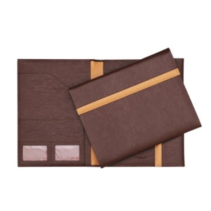 마뜨 A4 서류 가죽 바인더 태블릿 3단 홀더 딥브라운 D70231