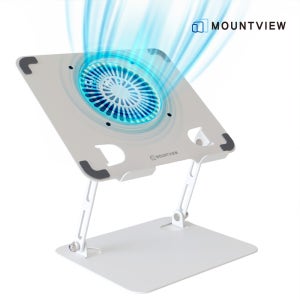 마운트뷰 BLDC 쿨링팬 노트북 거치대 접이식 쿨러 스탠드 게이밍 패드 맥북 받침대 화이트