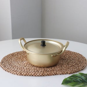 HJ 황 냄비 양수 양은 냄비 라면 찌개 손잡이 업소용 ZZ 18cm