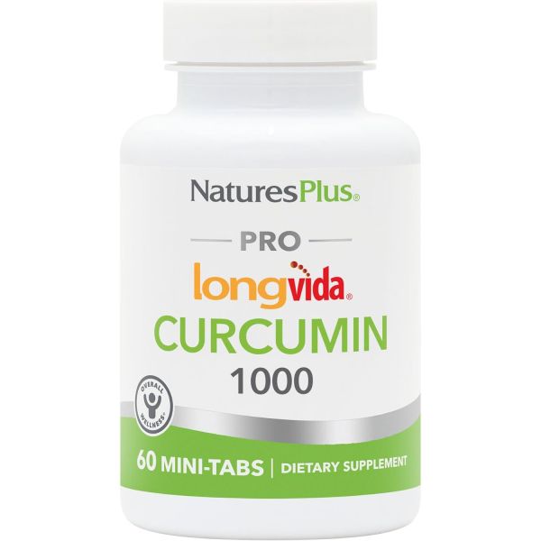 내추럴스 플러스 PRO 롱비다 커큐민 1000mg - 미니 탭 60개 - 프리 라디칼 <b>보호</b> - Non-GMO 비건 글루텐 프리 대두 프리 - 30인분