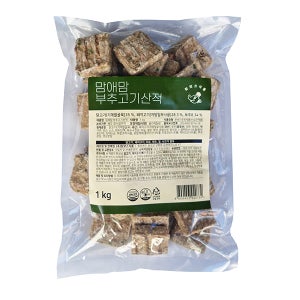 맘모스식품 부추고기산적 1kg 식당 분식 너비아니 떡갈비 반찬