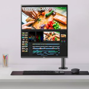LG 울트라와이드 듀얼업 모니터 28MQ780 71cm 나노IPS 광시야각 USB C-Type 연결 피벗기능 스피커내장 SDQHD 멀티태스킹 업무용 사무용 PC 컴퓨터 모니터