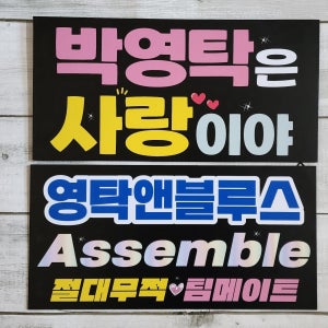 무대인사 팬미팅 플랜카드 피켓 야구 응원 피켓 재롱잔치 학예회 이벤트 입학 졸업 축하 피켓