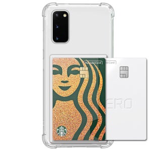 변색방지 카드 2장 수납 범퍼 케이스 투명, 갤럭시S20플러스