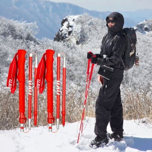 rnrn 초경량 등산스틱 접이식 5단 튼튼한 두랄루민 등산용 지팡이