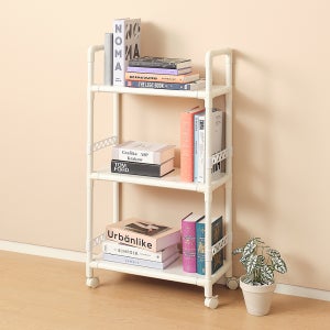이동식 틈새 수납장 철제 철판 오픈형 책장 선반 3단