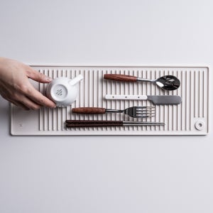 JVR 플래티넘 트윈 실리콘 드라잉매트 국내산 물받이 휴대용 식기건조매트