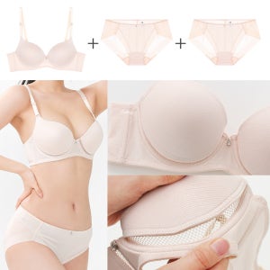 비너스 쿨 인견 빅사이즈 A B C D E F컵 몰드 큰컵 여름 빅 브라1 팬티2 세트