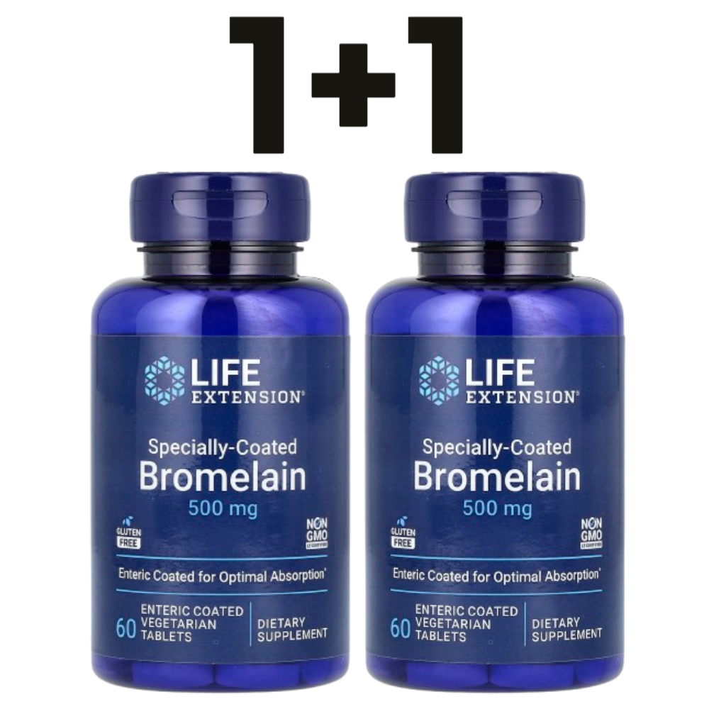 라이프익스텐션 장용성 <b>브로멜라인 500mg</b> 60정 2개