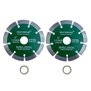 마른날 125mm 2개입 석재용 다이아몬드 절단석 콘크리트 돌 화강암 컷팅 그라인더날