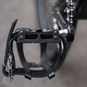 MKS 실반 트랙 실버 픽시 경륜 자전거 페달 토클립 클릿 트릭 발 고정