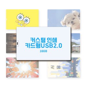 마스터 커스텀 카드형 USB 2.0 컬러인쇄/굿즈 제작/1개부터 주문가능 16GB
