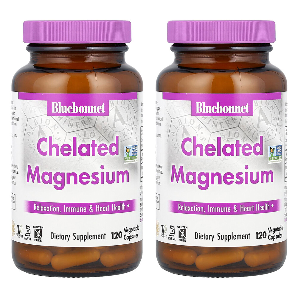 (아이허브) 블루보넷뉴트리션 <b>마그네슘</b> <b>킬레이트</b> 고흡수 120정 2개