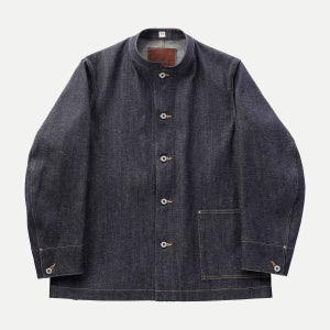 TAIGA TAKAHASHI 타이가 타카하시 / STAND COLLAR DENIM JACKET Raw Indigo / LOT 706