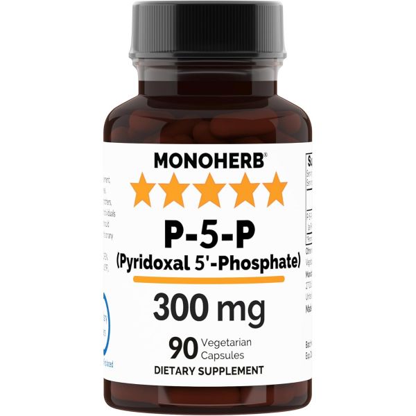피리독살 5-인산염 300mg - 90개 - P5P 화 비타민 B6 - 생체 이용률 높음