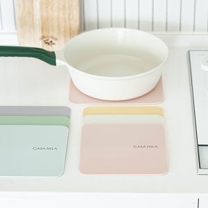 파스텔 사각 인덕션 보호매트 스크래치 실리콘 패드 냄비받침