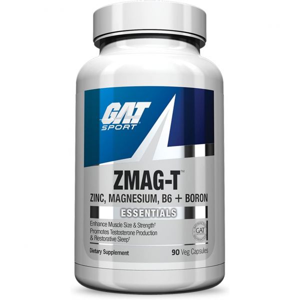 <b>마그네슘</b> 피로 <b>GAT</b> 스포츠 에센셜 ZMAGT 아연 B6 + 붕소 90 베그 캡슐