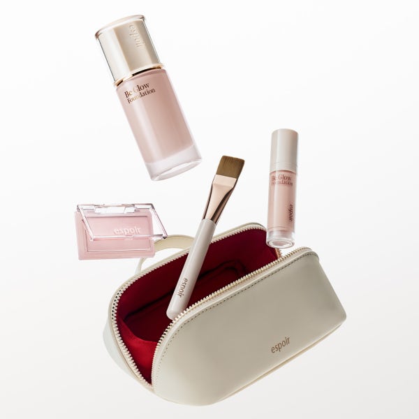 에스쁘아 본사직영샵 [한정수량/네이버 단독] 에스쁘아 비글로우 파운데이션 SPF27 PA++ 30g (GIFT: 아뜰리에 파우치+트루 브러쉬+무광 하이라이터 #웨딩피치+미니 파데 #웨딩피치)