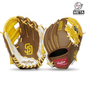 롤링스 유소년 MLB 투수 올라운드 글러브 샌디에이고 파드리스 10인치 브라운/옐로우
