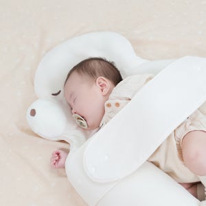 이몽 모모랑 옆잠 베개 오가닉코튼 커버포함 신생아 아기 바디필로우 태열 짱구 두상 출산선물