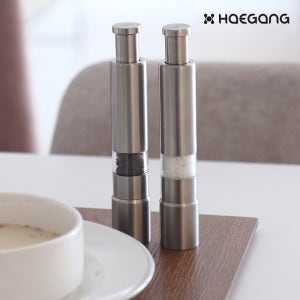 스텐 304 소금 후추 그라인더 캠핑 통후추 푸시 휴대용 양념병
