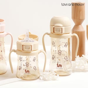 [토비앤몰리] 토비 새지 않는 아기 유아 이유식 원터치락 빨대컵 180ml 280ml