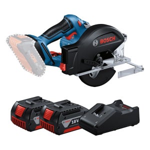 보쉬 GKM18V-50 충전 금속 원형톱 18V 5.0Ah 배터리 2개 세트