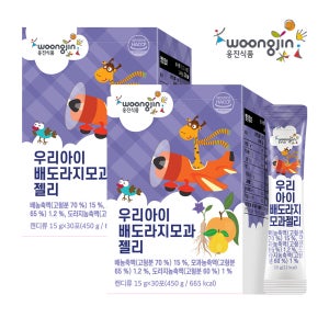 웅진 우리아이 유기농 배도라지즙 모과 젤리 아기 어린이 유아간식 15g, 60개