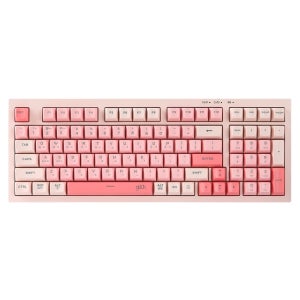 지클릭커 오피스프로 WK50 사일런스 M RGB 무소음 방수 무선 블루투스 키보드 Pink RC2 98키