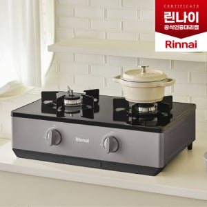 린나이 가스레인지 2구 AA건전지교체형 골드실버 RT-1080IJ, 도시가스(LNG)