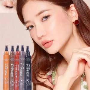 워터프루프 및 땀 방지 번짐 없는 4부 포크형 아이브로펜슬 눈썹문신펜슬