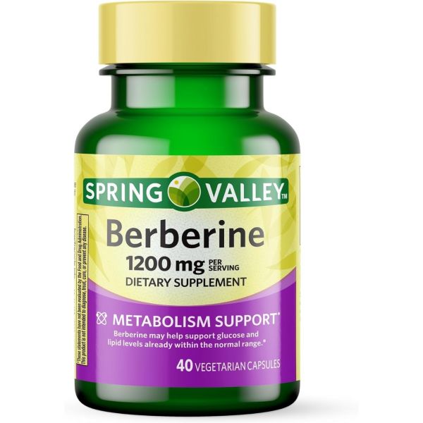 <b>스프링 밸리</b> 버베린 1200mg 캡슐 혈당 40캔