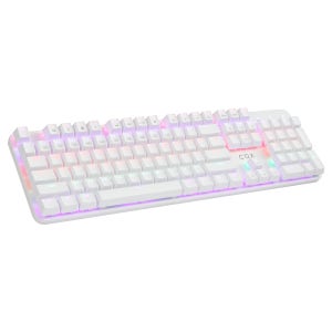 COX CK420 교체축 레인보우 LED 게이밍 기계식 화이트 (청축)