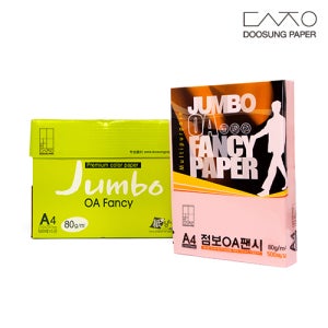 두성종이 OA팬시페이퍼 컬러복사지 A4 80g 점보 500매입 P40 연분홍색
