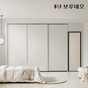 보루네오 스타일러 슬라이딩 붙박이장 3900mm, 웜베이지