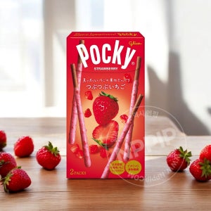 글리코 포키 츠부츠부 딸기맛 2봉입 일본 초콜릿 과자