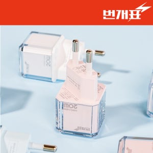 번개표 20W 미니큐브 C타입 고속충전기 파스텔블루