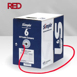 [LS전선] CAT 6 UTP 랜케이블 300m [레드]