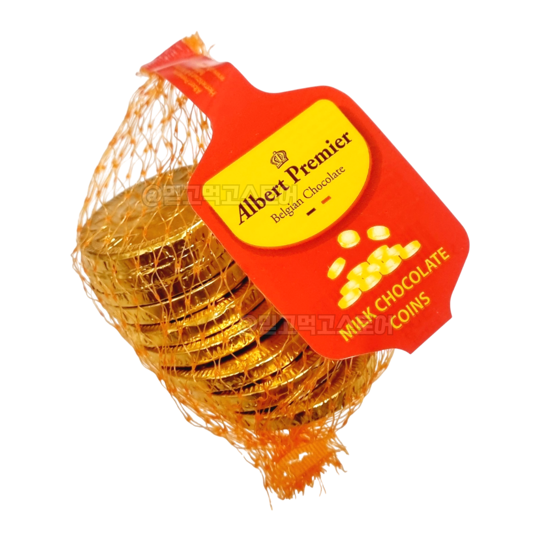 알버트 코인 초콜릿 동전 금화 황금 밀크 초코 발렌타인데이 그물망 프리미어 고급