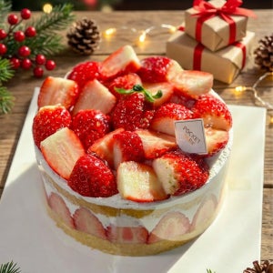 포켓파크 딸기 케이크 생크림 바닐라시트 1호 택배가능