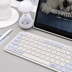 키크론 B1 PRO 블루투스 키보드 무소음 아이패드 무선 미니 키보드 레트로 블루, 팬터그래프