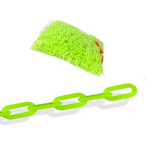 플라스틱 체인 형광색 8mm 50M 출입금지 주차금지 차단용 안전체인