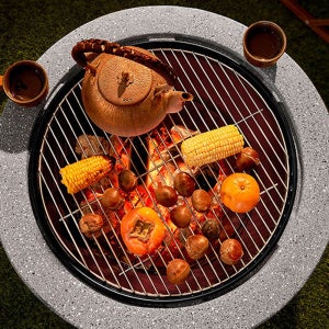 스톤 화로대 불멍 난로 실내 화롯대 화로 바비큐 그릴 바베큐 숯불 캠핑 펜션 야외 원형