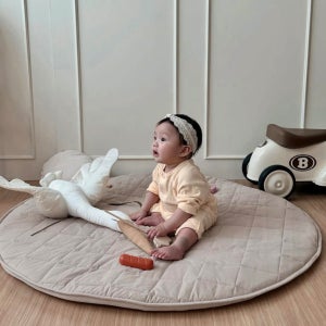 토들러하우스 워셔블 아기 원형 러그 유아러그 110cm