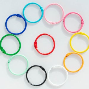 금속 컬러 카드링 30mm 45mm 키링 오픈 오링 o링 고리