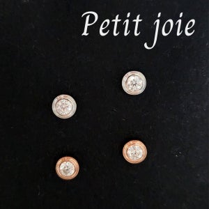 모이사나이트 귀걸이 베젤 1부 랩그로운 랩다이아 다이아