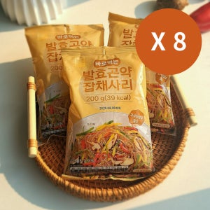 빼빼곤약 저칼로리 바로먹는 발효 곤약 잡채사리 39kcal 200g, 8개