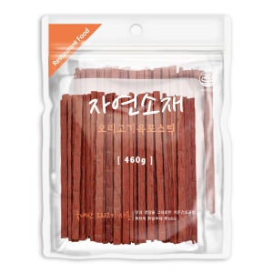 자연소재 오리고기 육포 스틱 460g 국산 강아지 대용량 져키