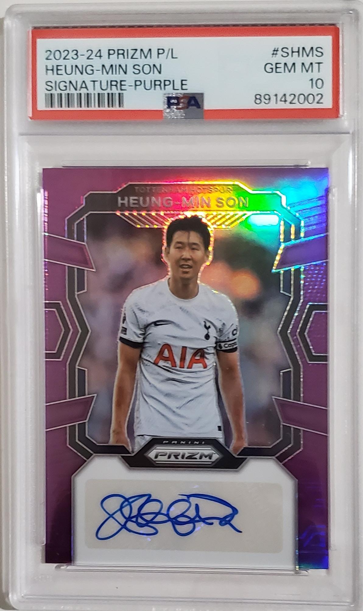 손흥민 축구카드 PSA10 파니니 25장한정 친필싸인오토 2023 EPL카드 5368